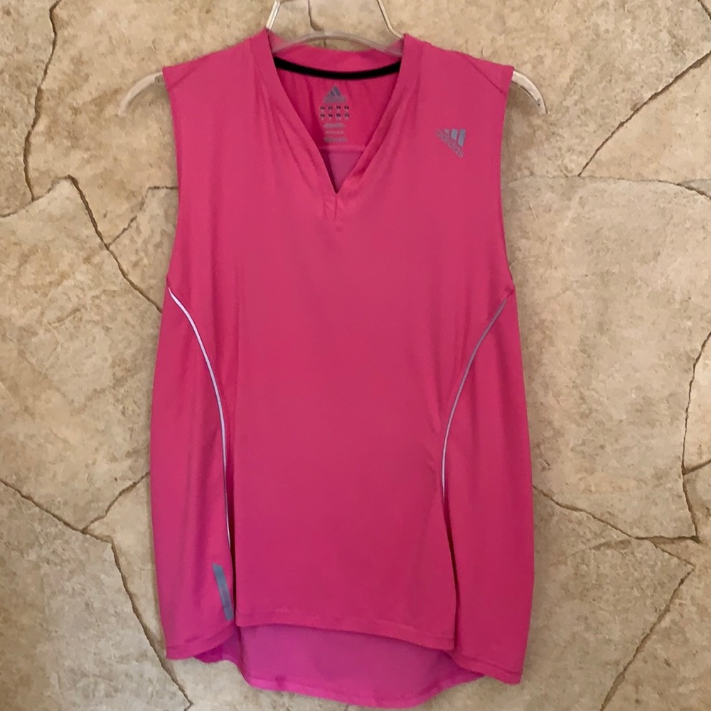 Adidas Climacool Tank Top Large Pink Colors V-Neck